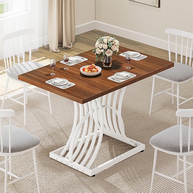 DWVO Modern Dining Table for 4 People 47 Inch Rectangular Kitchen Table - Image 6