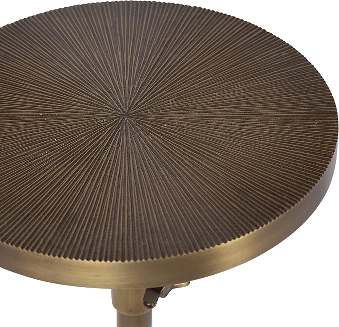 Kate and Laurel Engles Traditional Adjustable-Height Pedestal Drink Table; 10 x - Image 6