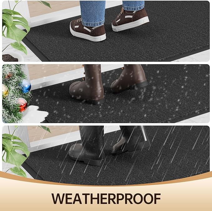 Amyracel Front Door Mat Indoor Outdoor Entrance, Stain and Fade Resistant - Image 4