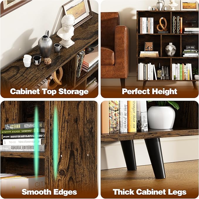 Shintenchi Cube Storage Organizer, 3 Tier Mid-Century Bookcase - Image 6