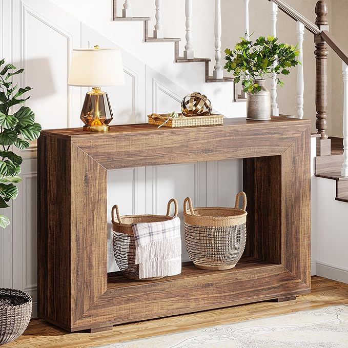 Tribesigns Farmhouse Console Table, 47 Inches Entryway Console Table - Image 4