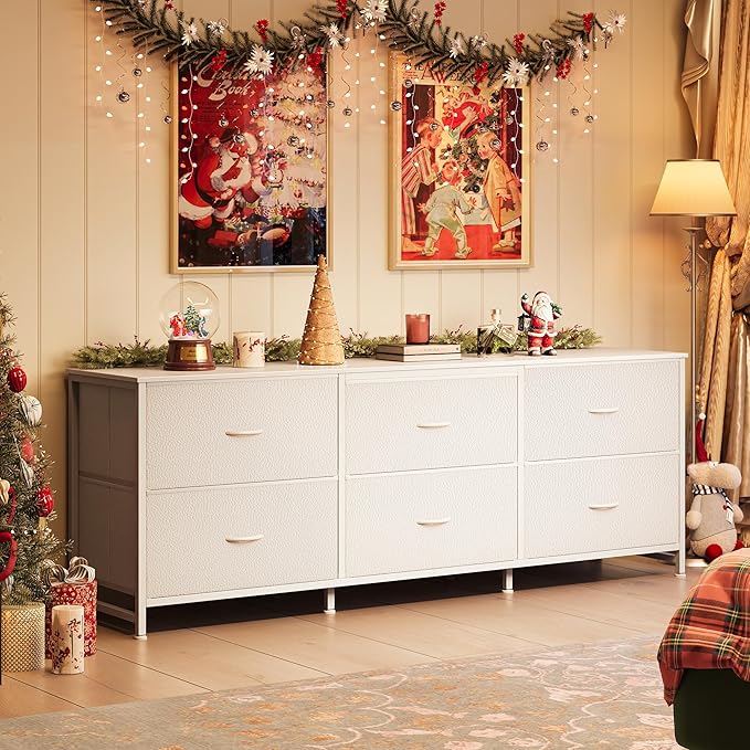 Huuger 63 Inch Long Dresser for Bedroom, Wide TV Stand for 55, 70 Inch TV - Image 2