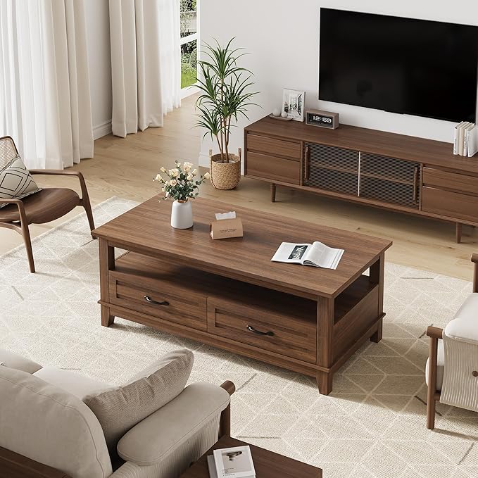 GarveeHome Farmhouse Coffee Table - Image 3