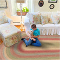 Azalea Multicolor Braided Oval Rug, 4x6' by Homespice