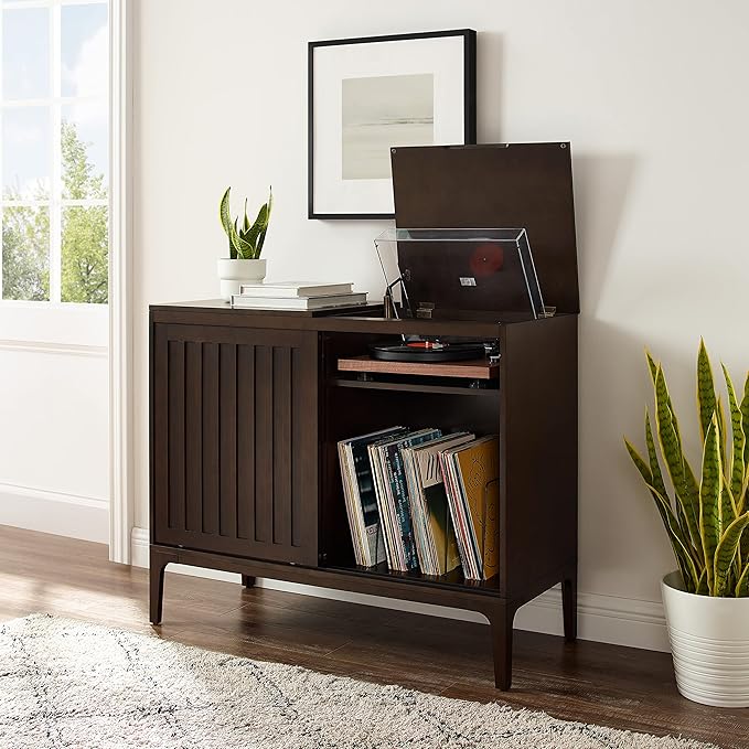 Crosley Furniture Asher Media Console and Record Player Stand - Image 12