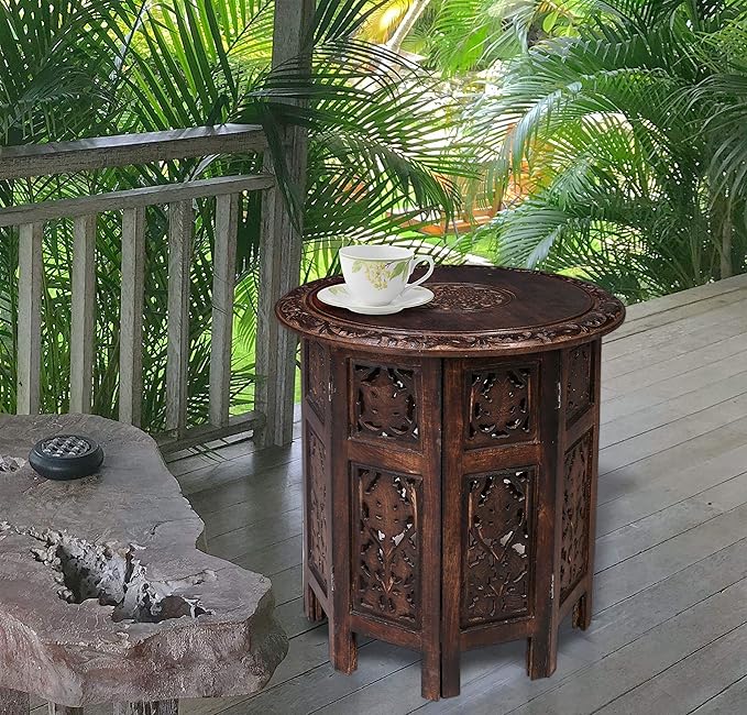 Round Wood Coffee Table - Image 6