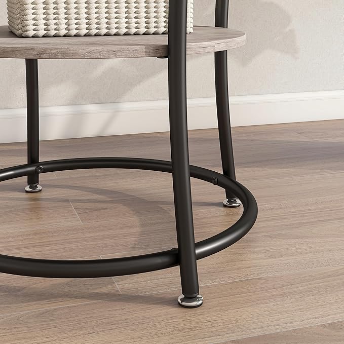 BOFENG Round Coffee Table Side Table, Round End Table - Image 6
