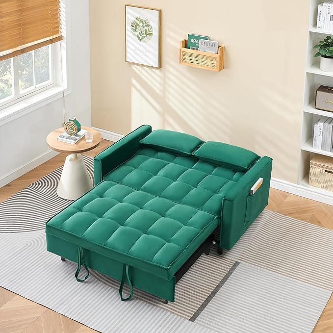Ball & Cast 55" Convertible Sofa Bed, 3 in 1 Sleeper Sofa W/Pull-Out Bed - Image 7