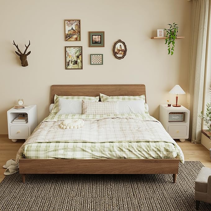 Solid Wood Nightstand, Narrow Night Stand - Image 9