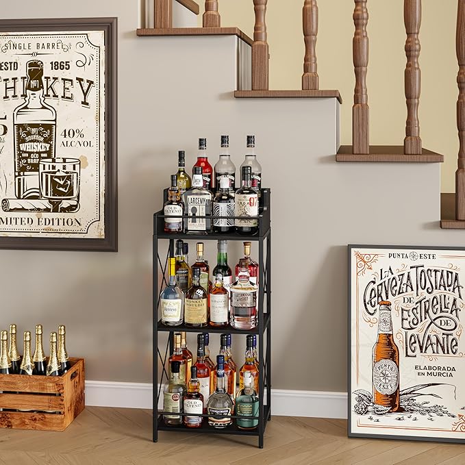 KLM Liquor Bottle Display Shelf, Liquor Cabinet bar - Image 5
