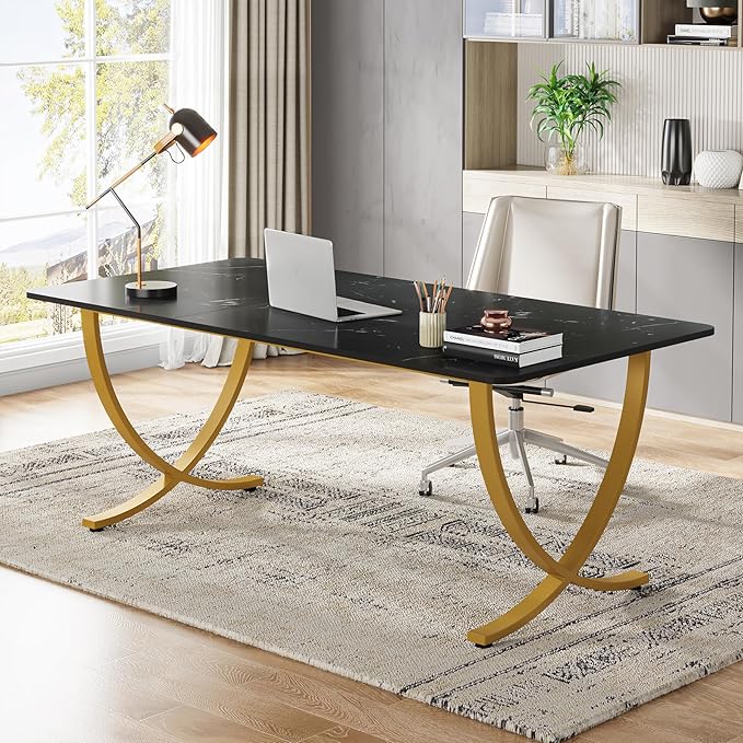 Tribesigns Executive Desk, 63” W x 31.5” D Large Office Desk, Modern Computer by Tribesigns
