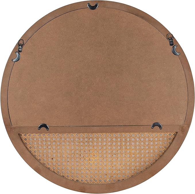 Rattan Round Mirror, 24 Inch Wall Mirror - Image 8