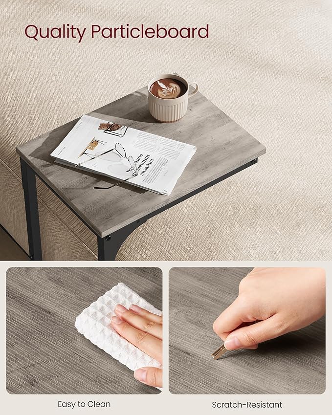 VASAGLE C-Shaped End Table, Small Side Table - Image 5