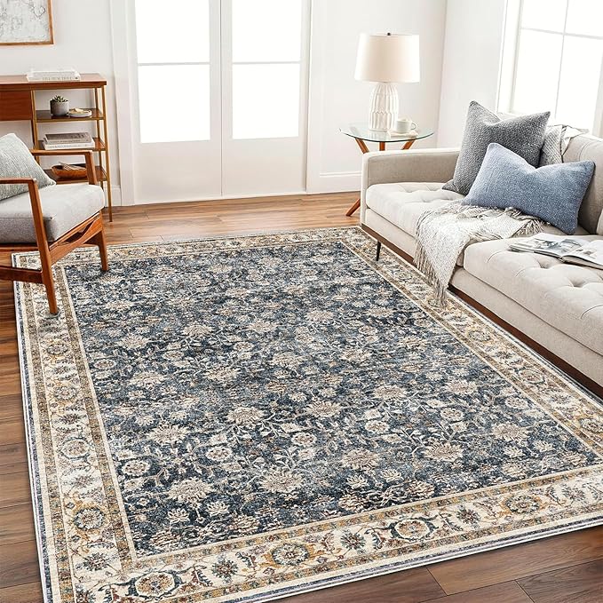 Area Rug 6'x9' Washable Vintage Traditional Floor Cover Thin Retro Kitchen by CHAMPLANT