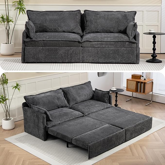 Furnimart 73.6" King Size Pull Out Sofa Bed, 3 in 1 Convertible Sleeper Bed - Image 7
