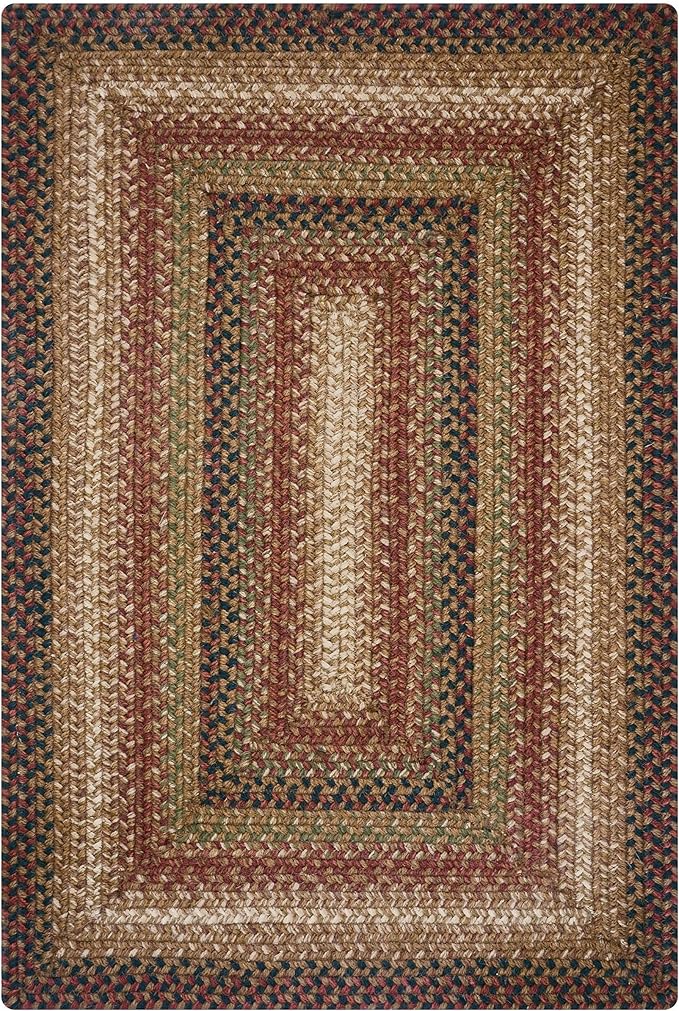 Homespice Gingerbread Jute Braided Rug 27x45 Rect Brown-Red-Black Natural Jute - Image 8
