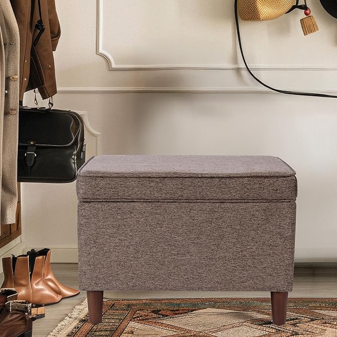 Home Decor | Dinah Collection Modern Storage Ottoman | Ottoman - Image 7