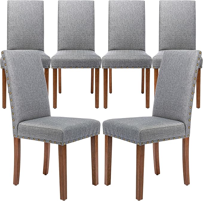 Parsons Kitchen Dining Chair Set Room Modern Upholstered Stylish Fabric High by SNUGWAY