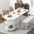 soges Dining Table for 4-6 Person, 71 inch Long Kitchen Dining Table for Living by soges