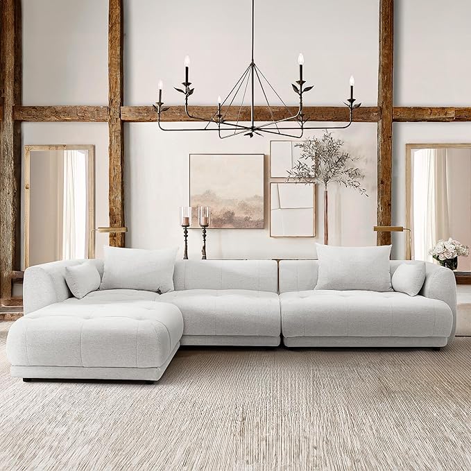 COLAMY 144" Modular Sectional Chenille Couch - Image 8