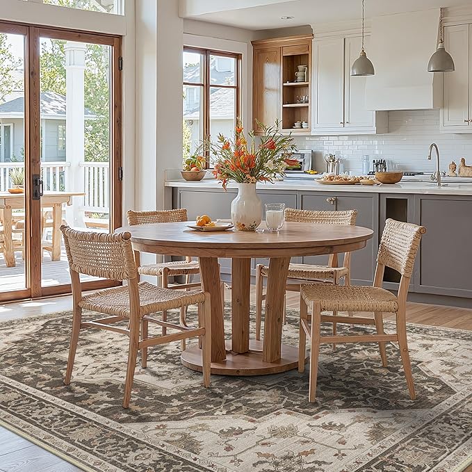 GENIMO 8x10 Area Rugs for Living Room, Machine Washable Non Slip Vintage Retro - Image 3