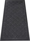 Front Door Mat Indoor Outdoor, Heavy Duty Low Profile Entrance Rug by HOMEK