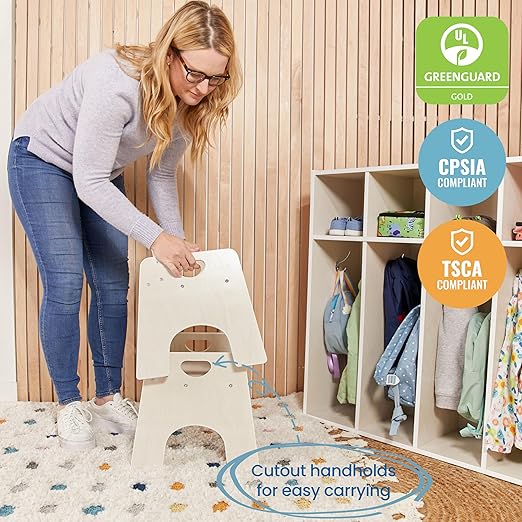 ECR4Kids Stackable Wooden Toddler Chair, Kids Furniture - Image 6