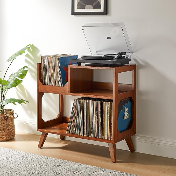 Crosley Furniture Asheville Mid-Century Modern Media Console Record Player Stand - Image 2