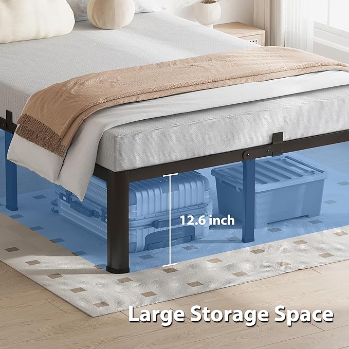 14 Inch Twin Size Bed Frame, 3500Lbs Heavy Duty Metal Platform - Image 7