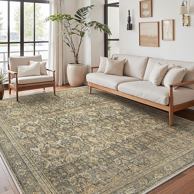 8X10 Area Rugs Machine Washable Rugs by BESBLEE