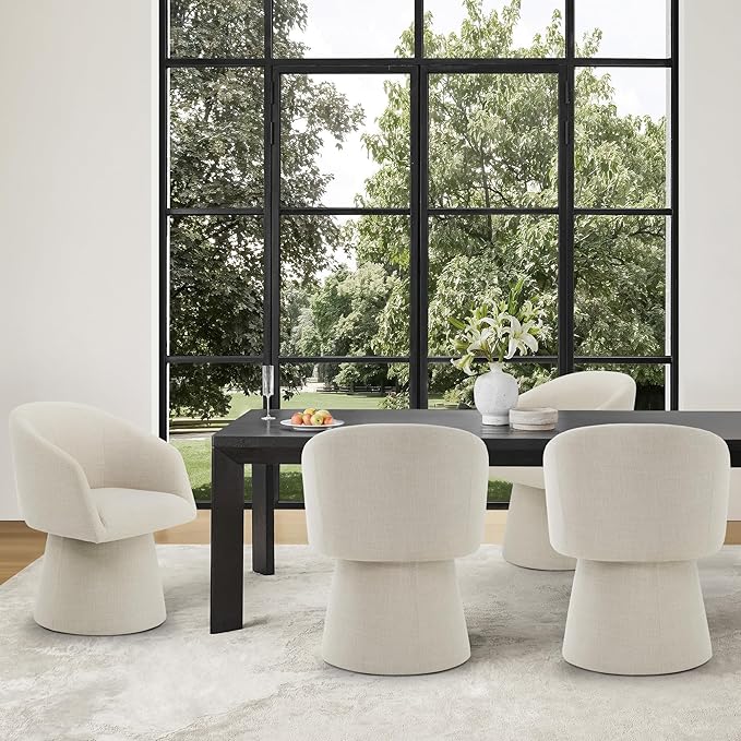 Swivel Dining Chairs Modern Accent Armchair Side Deskchair - Image 2