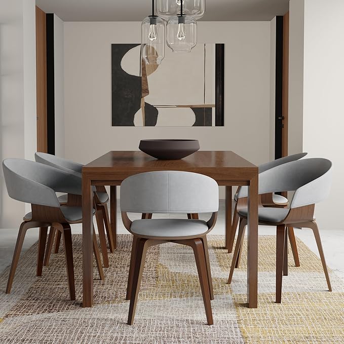 SIMPLIHOME Wilson Dining Table, Solid Wood Walnut Veneer, 60 x 36 inches - Image 2