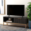 SAFAVIEH Lylia TV Stand for up to 55" Flatscreen – Distressed Black by SAFAVIEH