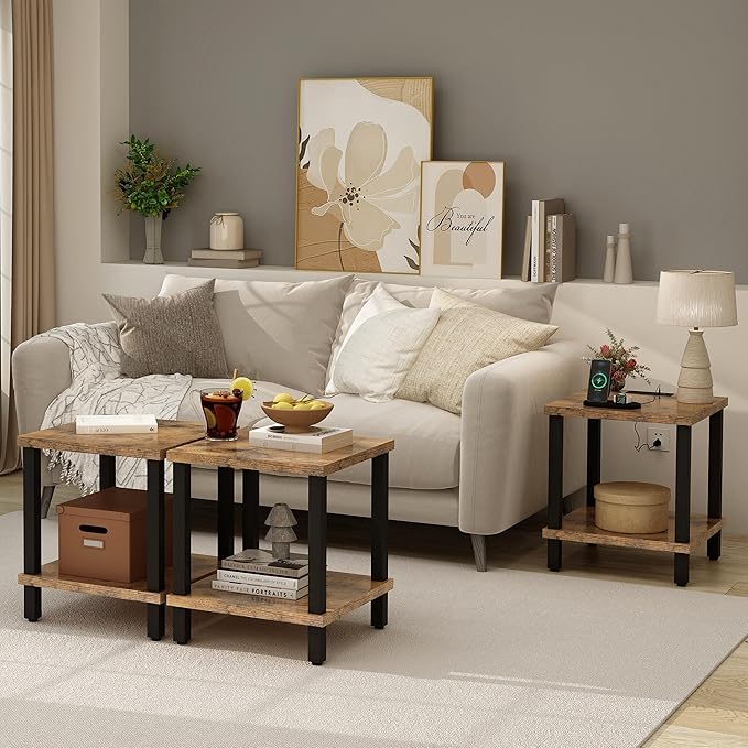 Large End Table Square Side Table - Image 5