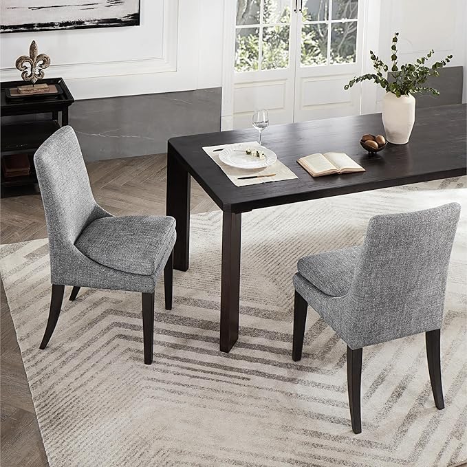 Upholstered Dining Chairs Modern Sidechair Performance Fabric High Back - Image 2