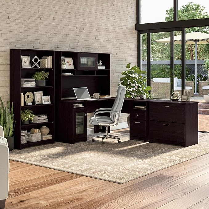 Bush Furniture Tall 5 Shelf Bookcase, Large Open Bookshelf, Sturdy Display - Image 4