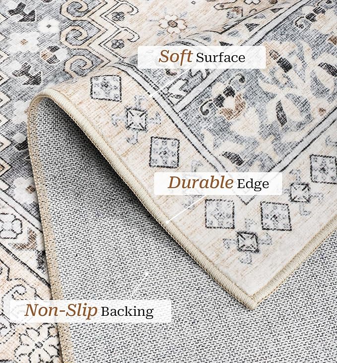 zesthome 12x15 Area Rugs, Large Washable Rug, Ultra-Thin Stain Resistant Rugs - Image 4