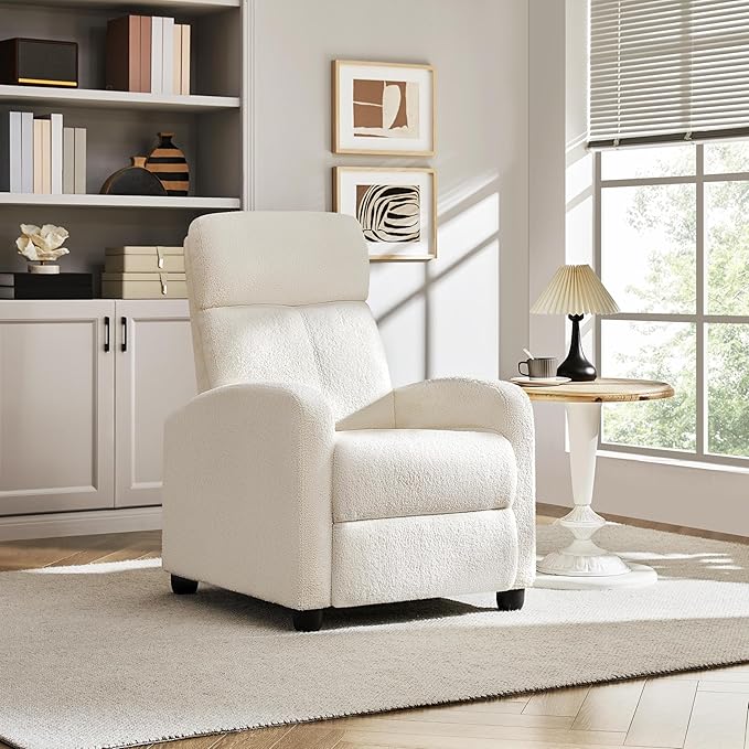 Yaheetech Fabric Recliner Chair Single Sofa Home Theater Seatting Adjustable - Image 2