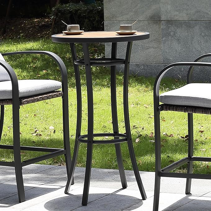 Bar Height Patio Table, 40-Inch Outdoor Pub Table Bistro Table - Image 7