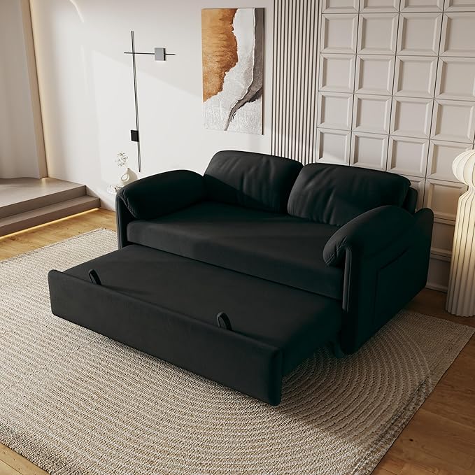ERYE 3 in 1 Loveseat Sofa Convertible Sleeper Sofabed, Functional Recliner - Image 4