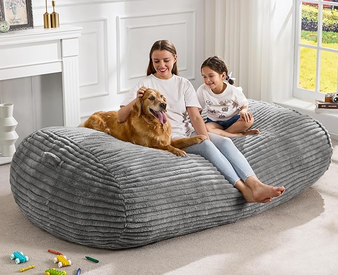 Hobestluk 6FT Bean Bag Chairs Adult Bean Bag by YourHomeDeservesMore