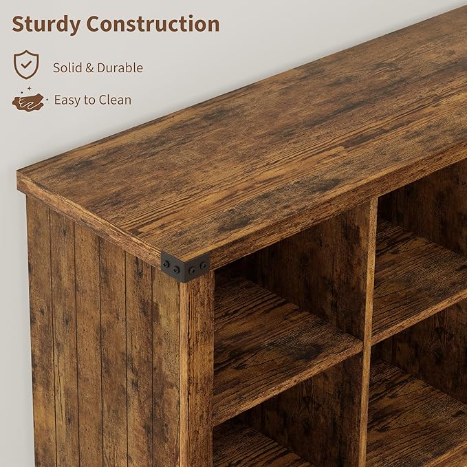 GarveeHome 8 Cube Storage Organizer Bookshelf, 3 Tier Farmhouse Horizontal - Image 5