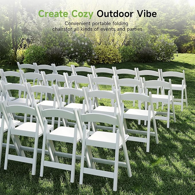 Real Relax Resin Folding Chairs, 4 Sets, Church and Events - Image 8