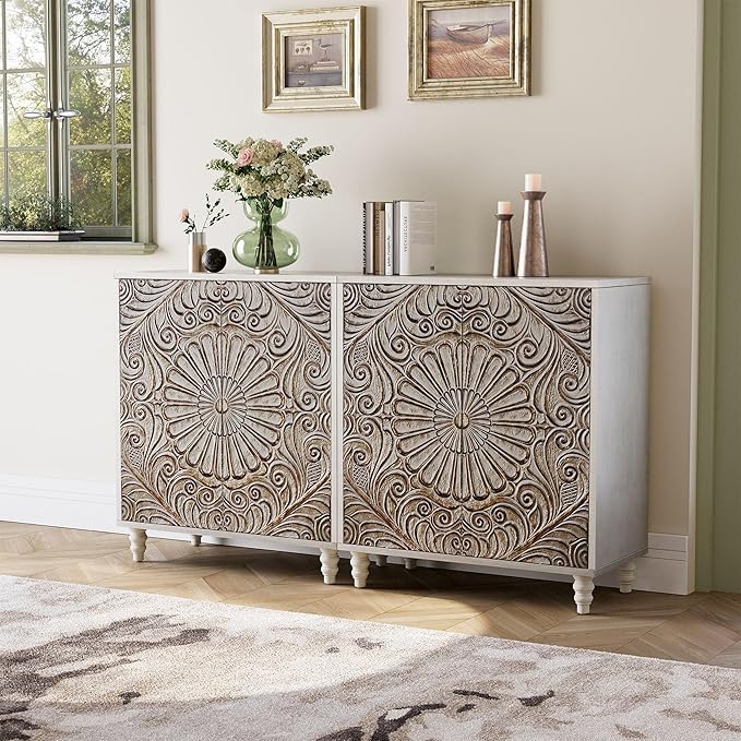 COSIEST Set of 2 32" Buffet Sideboard Cabinets - Image 7