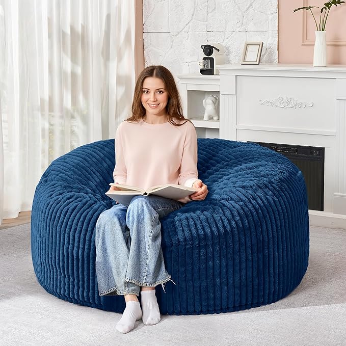 HABUTWAY 4FT Bean Bag Chair, Memory Foam Beanbag Chair by HABUTWAYMakeYourLifeComfortable