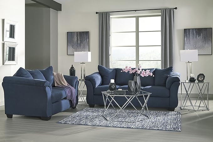 Signature Design by Ashley Darcy Casual Plush Sofa, Dark Blue - Image 9