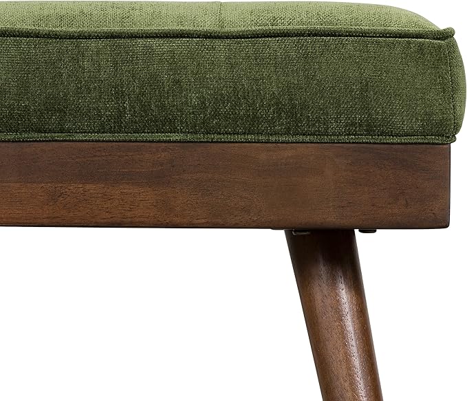 POLY & BARK Luca Bench in Distressed Green Velvet - Image 6