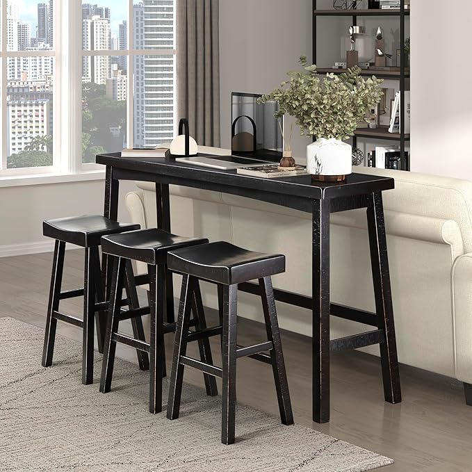 Lexicon Bar Table Set for 3, Small Kitchen Table Set Kitchen Island Table by Lexicon