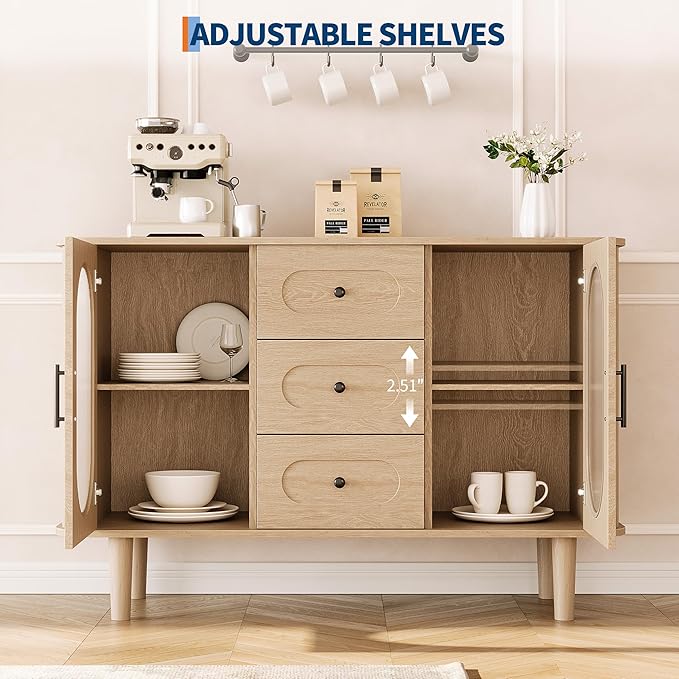 GarveeHome 47.2" Sideboard Buffet Cabinet - Image 7