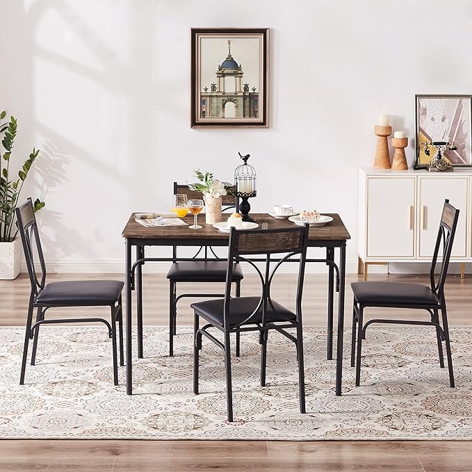 VECELO Kitchen Dining Room Table Set - Image 4